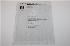 Bobby Jones' Personal Photo w/Richard Gordin Letter Stating Received from Secretary Jean Marshall