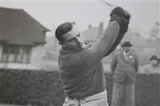 Henry Cotton Teeing Off At Shirley Park Photo