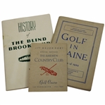 History Of The Blind Brook Club & Golf In Maine Booklet w/Bremen Country Club Scorecard