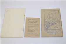 History Of The Blind Brook Club & Golf In Maine Booklet w/Bremen Country Club Scorecard