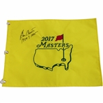 Ben Crenshaw Signed 2017 Masters Embroidered Flag w/Years Won JSA ALOA