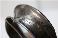 Two (2) Vintage Sterling Silver Golf Rings - One with Glass Bottom