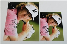 Two (2) Brandt Snedeker Signed Post Swing Photos JSA ALOA