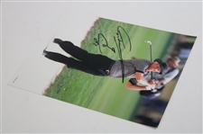 Greg Norman Signed Post-Swing Bunker Shot J. Warren Photo JSA ALOA