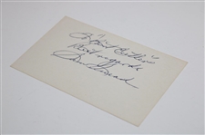 Sam Snead Signed Index Card JSA ALOA