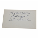Sam Snead Signed Index Card JSA ALOA