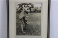 Harry Vardon Signed Mid-Swing Original Photo Dated 1933 - Framed JSA FULL #YY97646