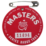 1963 Masters Tournament SERIES Badge #11494 - Jack Nicklaus Winner