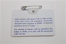 1966 Masters Tournament SERIES Badge #5368 - Jack Nicklaus Winner