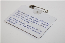 1966 Masters Tournament SERIES Badge #5368 - Jack Nicklaus Winner