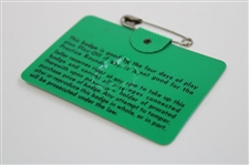 1968 Masters Tournament SERIES Badge #6202 - Bob Goalby Winner