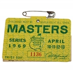 1969 Masters Tournament SERIES Badge #1136 - George Archer Winner