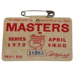 1970 Masters Tournament SERIES Badge #18985 - Billy Casper Winner