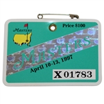 1997 Masters Tournament SERIES Badge #01783- Tiger Woods Winner