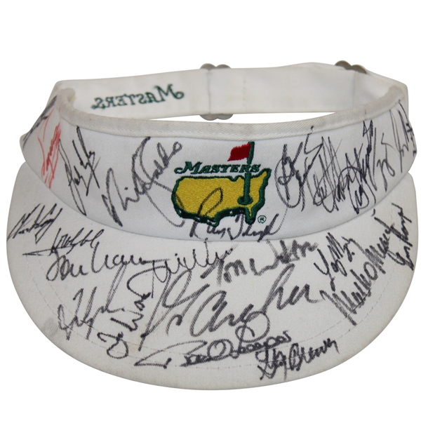 Mickelson, Faldo, Zoeller, Player, Watson & Others Signed Masters Visor JSA ALOA