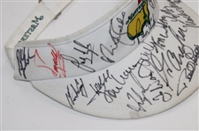 Mickelson, Faldo, Zoeller, Player, Watson & Others Signed Masters Visor JSA ALOA