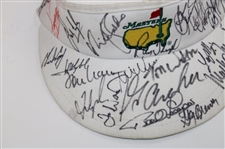 Mickelson, Faldo, Zoeller, Player, Watson & Others Signed Masters Visor JSA ALOA