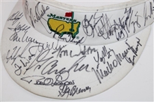 Mickelson, Faldo, Zoeller, Player, Watson & Others Signed Masters Visor JSA ALOA