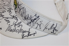 Mickelson, Faldo, Zoeller, Player, Watson & Others Signed Masters Visor JSA ALOA