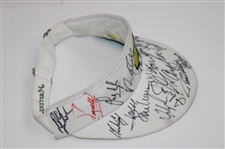 Mickelson, Faldo, Zoeller, Player, Watson & Others Signed Masters Visor JSA ALOA