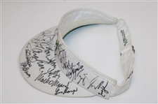 Mickelson, Faldo, Zoeller, Player, Watson & Others Signed Masters Visor JSA ALOA