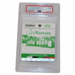 2019 Masters SERIES Badge #R08514 - Tiger Woods 5th Masters Win - PSA MINT 9