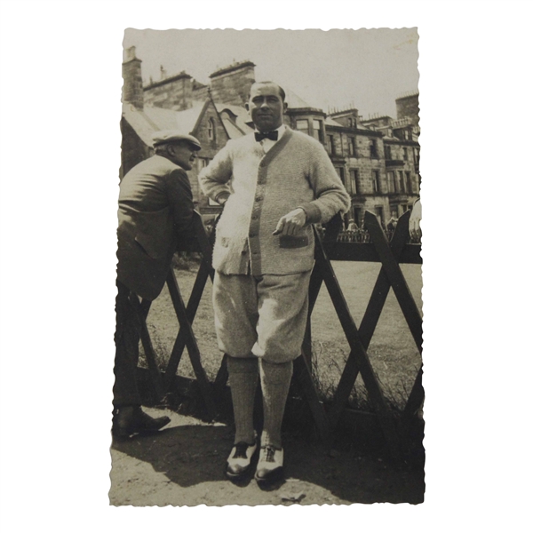 1921 Walter Hagen Real Photo Postcard St Andrews Open Championship - Rare