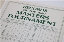 1981 Augusta National Golf Club Press Release Regarding Honorary Starters & 1980 Records Of The Masters
