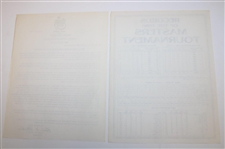 1981 Augusta National Golf Club Press Release Regarding Honorary Starters & 1980 Records Of The Masters