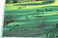 Ballesteros, Nicklaus, Palmer, & 25 Other Masters Champs Signed 2001 Masters Poster JSA ALOA