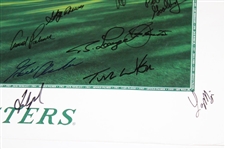 Ballesteros, Nicklaus, Palmer, & 25 Other Masters Champs Signed 2001 Masters Poster JSA ALOA
