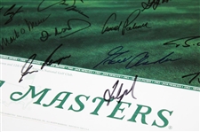 Ballesteros, Nicklaus, Palmer, & 25 Other Masters Champs Signed 2001 Masters Poster JSA ALOA