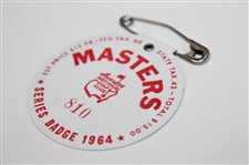 1964 Masters Tournament SERIES Badge #810 - Arnold Palmer Winner