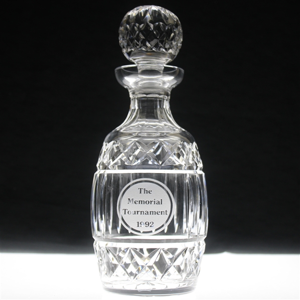 Paul Azingers 1992 The Memorial Tournament Waterford Glass Decanter with Stopper