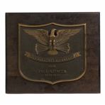 Paul Azingers 1986 Golf Magazines All-America Sand Play Plaque