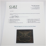 Paul Azinger's 1986 Golf Magazine's All-America Sand Play Plaque