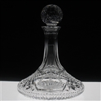 Paul Azingers 1988 AT&T Pebble Beach Pro-Am Glass Decanter with Stopper