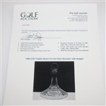 Paul Azinger's 1988 AT&T Pebble Beach Pro-Am Glass Decanter with Stopper