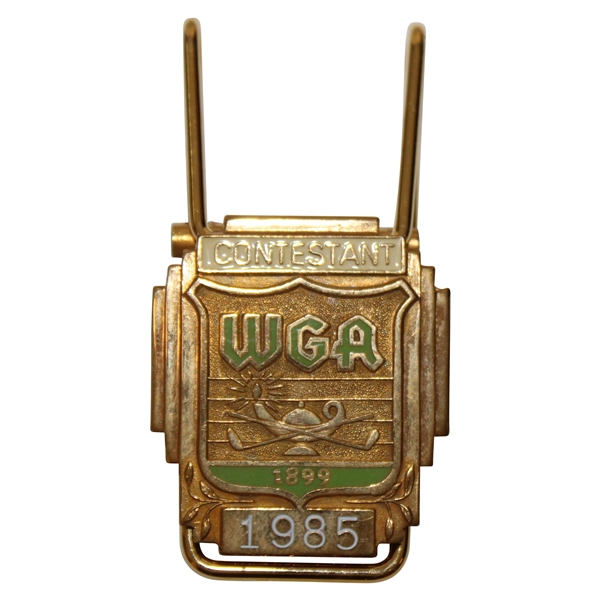 Paul Azingers 1985 Western Golf Association WGA Contestant Badge/Money Clip