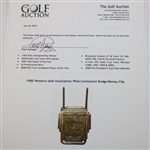 Paul Azinger's 1985 Western Golf Association WGA Contestant Badge/Money Clip