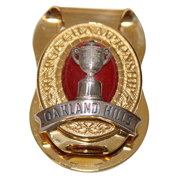 Paul Azingers 2008 PGA Championship at Oakland Hills Badge/Money Clip in Case