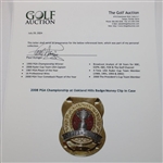 Paul Azinger's 2008 PGA Championship at Oakland Hills Badge/Money Clip in Case