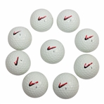 Paul Azinger's Nine (9) Personal Marked Nike One Black Logo Golf Balls