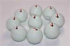 Paul Azinger's Nine (9) Personal Marked Nike One Black Logo Golf Balls