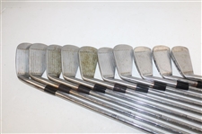 Paul Azinger's Personal Used MacGregor Tourney DW 1 Iron-PW Iron Set with Extra 2 Iron