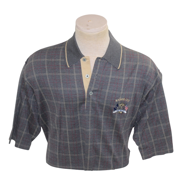 Paul Azingers 2002 Ryder Cup at The Belfry Team USA Joey Rodolfo Gray Striped Golf Polo