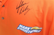 John Daly Signed Personal Chevrolet Dark Orange Polo 3XL Golf Shirt w/Sponsors JSA ALOA
