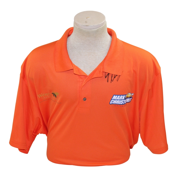 John Daly Signed Personal Chevrolet Dark Orange Polo 3XL Golf Shirt w/Sponsors JSA ALOA