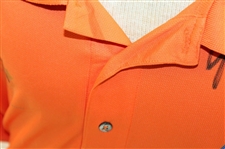 John Daly Signed Personal Chevrolet Dark Orange Polo 3XL Golf Shirt w/Sponsors JSA ALOA