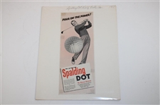 Five (5) Spalding 1947-1954 Magazine Golf Ball & Golf Club Ads